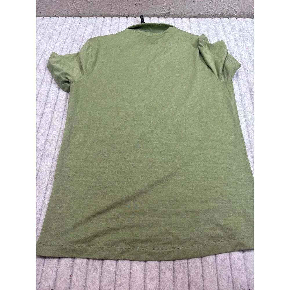 Lululemon Evolution Polo Shirt Mens Medium Sage Green Short Sleeve Golf Top